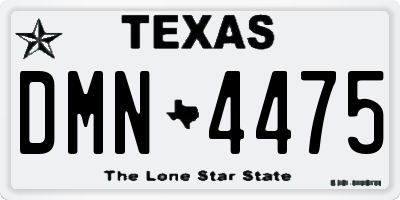 TX license plate DMN4475