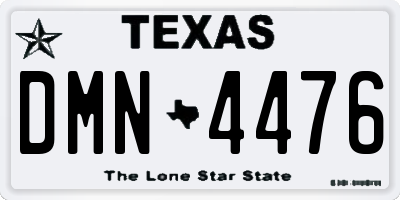 TX license plate DMN4476