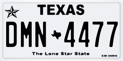 TX license plate DMN4477