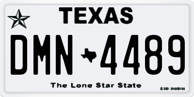 TX license plate DMN4489