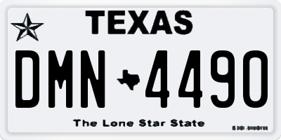 TX license plate DMN4490