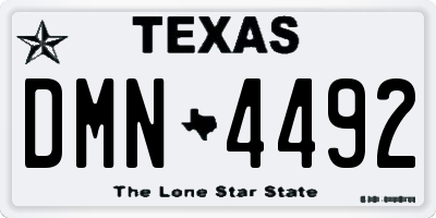 TX license plate DMN4492
