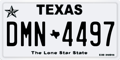 TX license plate DMN4497