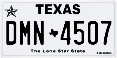 TX license plate DMN4507