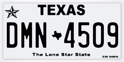 TX license plate DMN4509