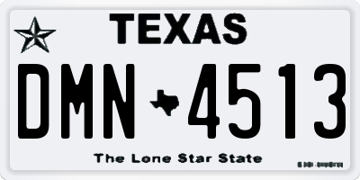 TX license plate DMN4513