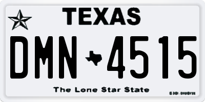 TX license plate DMN4515
