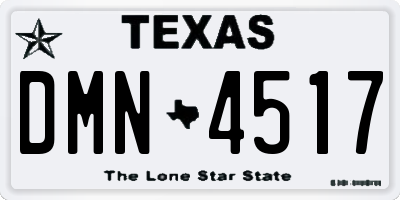 TX license plate DMN4517