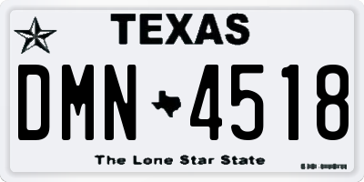 TX license plate DMN4518