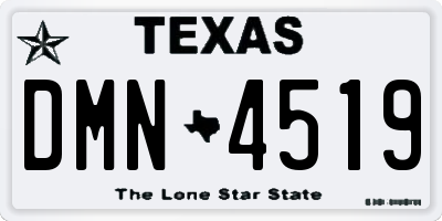 TX license plate DMN4519