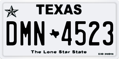 TX license plate DMN4523