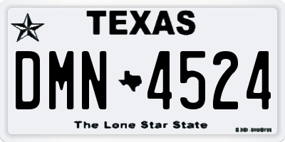TX license plate DMN4524