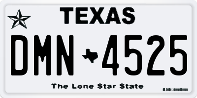 TX license plate DMN4525