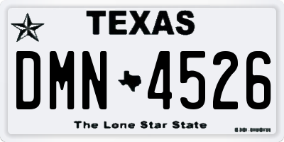 TX license plate DMN4526