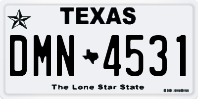 TX license plate DMN4531