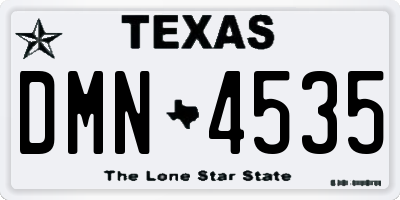 TX license plate DMN4535
