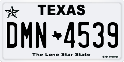 TX license plate DMN4539