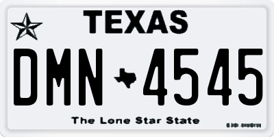 TX license plate DMN4545