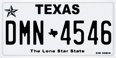 TX license plate DMN4546