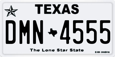 TX license plate DMN4555