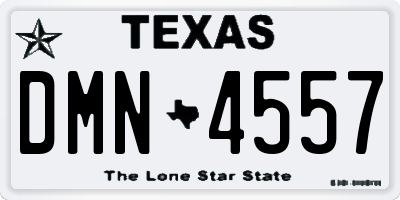 TX license plate DMN4557