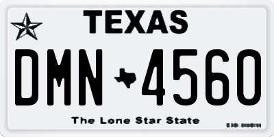 TX license plate DMN4560