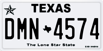 TX license plate DMN4574