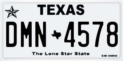 TX license plate DMN4578