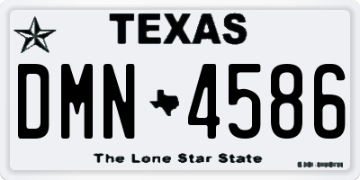 TX license plate DMN4586