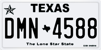 TX license plate DMN4588