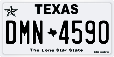 TX license plate DMN4590