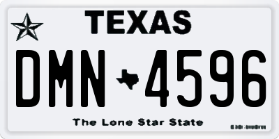 TX license plate DMN4596