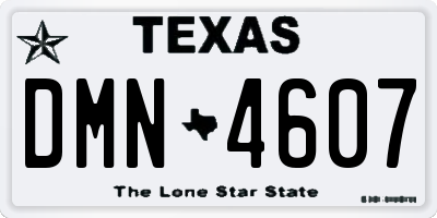 TX license plate DMN4607