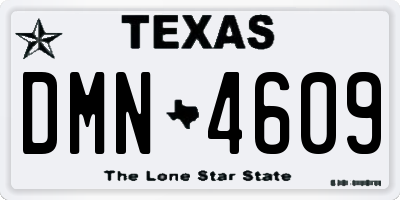 TX license plate DMN4609