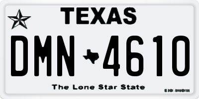 TX license plate DMN4610