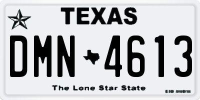 TX license plate DMN4613