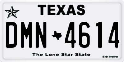 TX license plate DMN4614