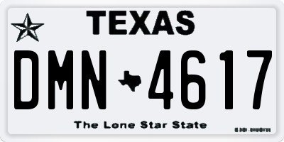 TX license plate DMN4617