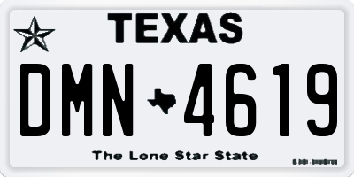 TX license plate DMN4619