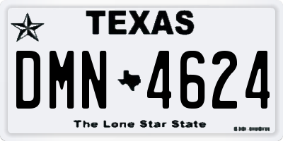 TX license plate DMN4624