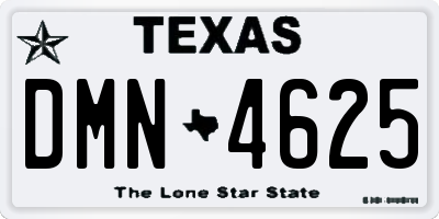 TX license plate DMN4625