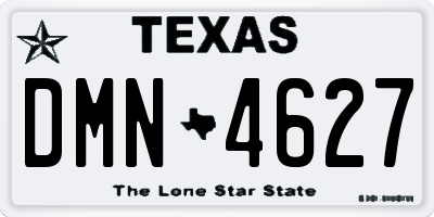 TX license plate DMN4627