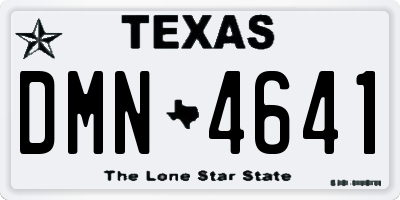 TX license plate DMN4641