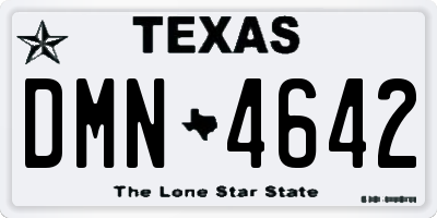 TX license plate DMN4642