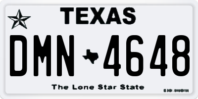 TX license plate DMN4648