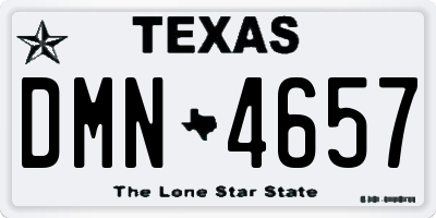 TX license plate DMN4657