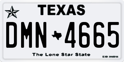 TX license plate DMN4665