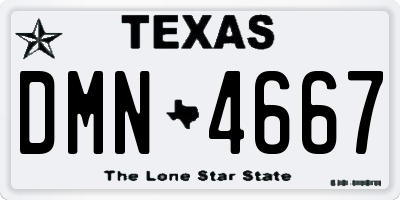 TX license plate DMN4667