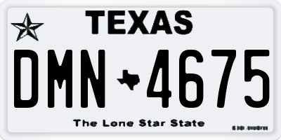 TX license plate DMN4675