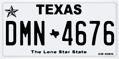 TX license plate DMN4676